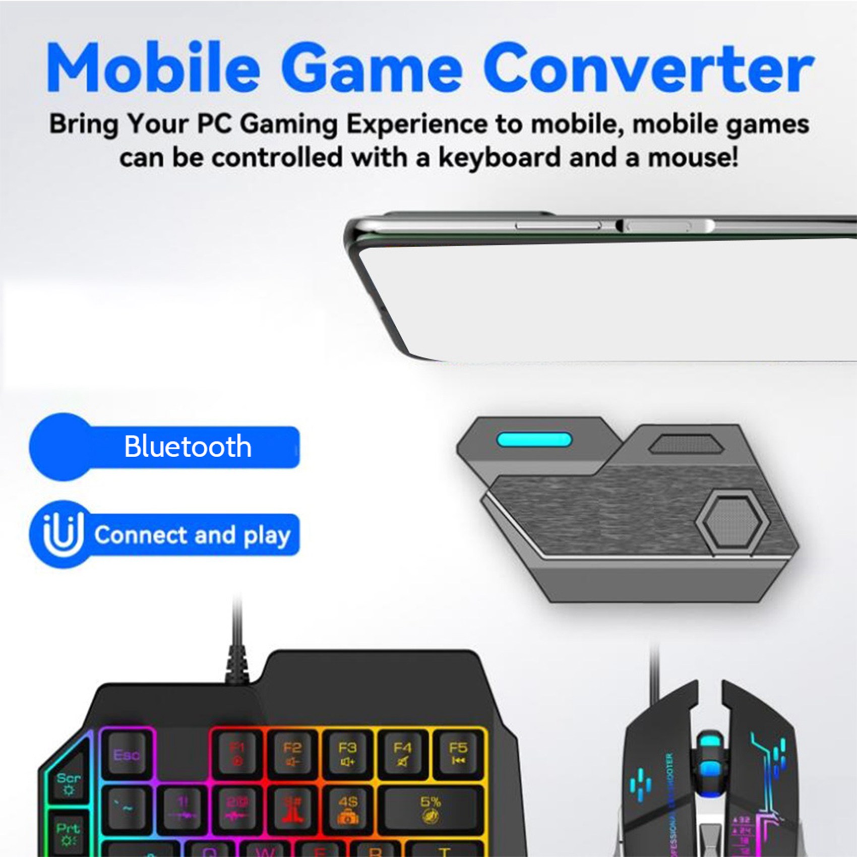 Gaming Keyboard And Mouse Converter For Mobile - ONNL Gamepad Controller PUBG mobile Tastiera