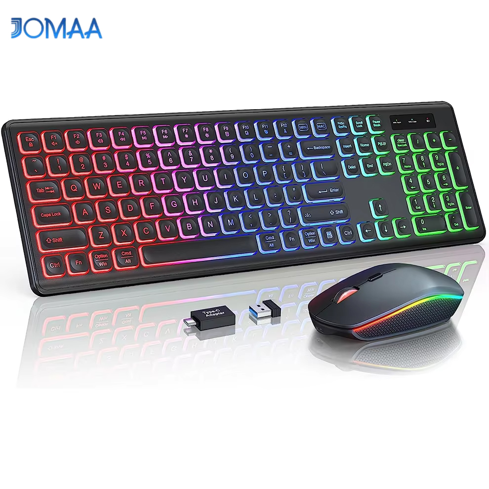 Gaming Keyboard Extension - Combinazione tastiera e mouse wireless retroilluminati