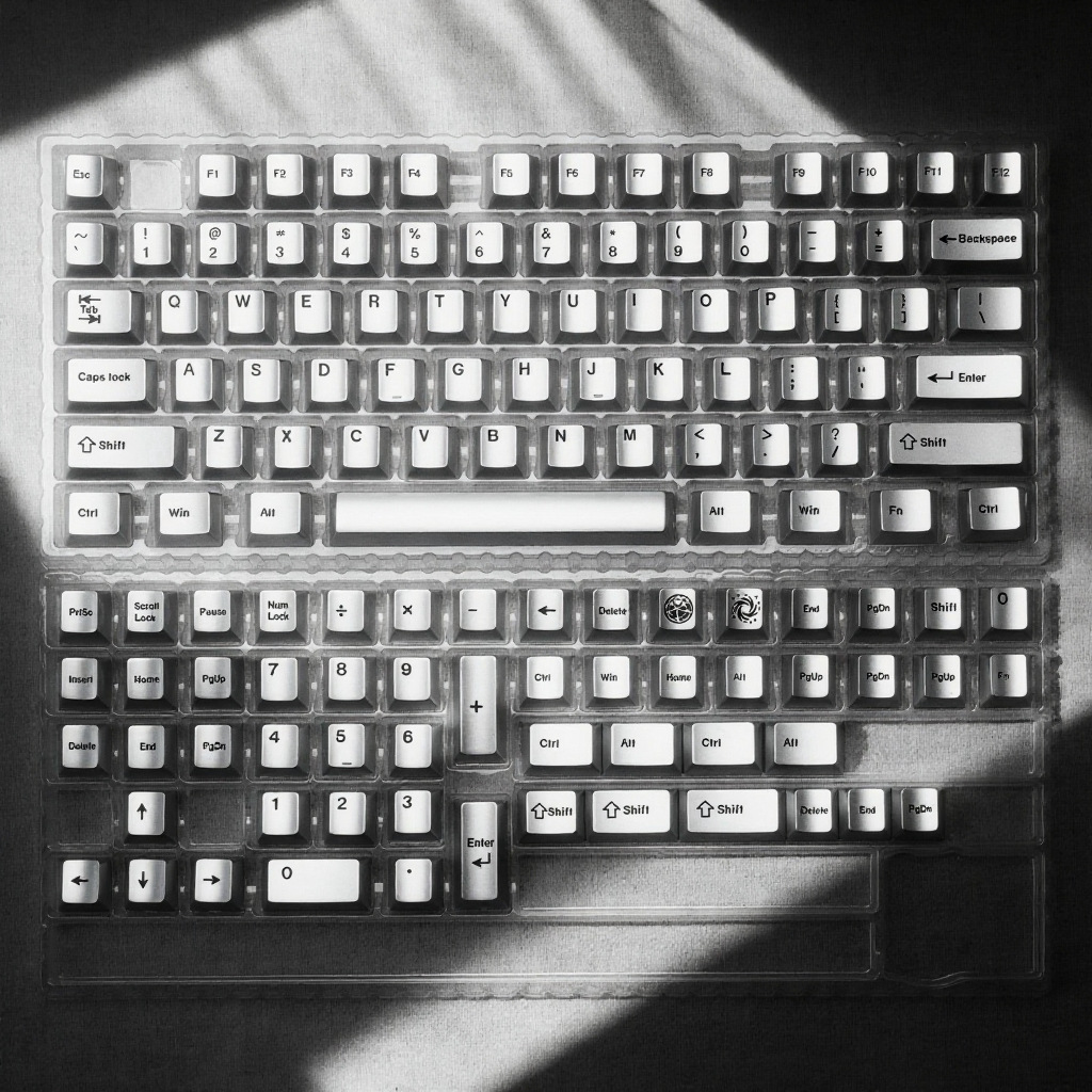 Gaming Keyboard Extension - Set Completo di Tasti Metallici Argento