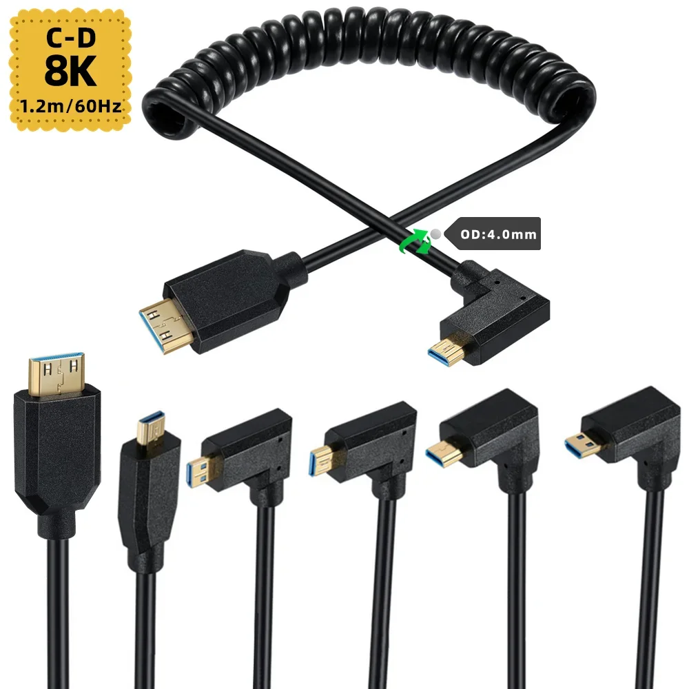 Coiled Usb Cable - Cavo Adattatore Micro HDMI Maschio a