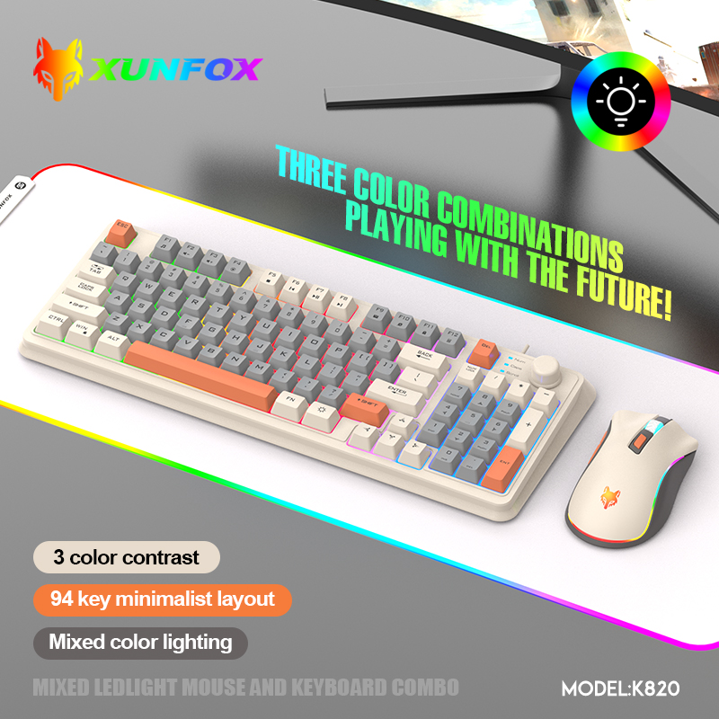 Gaming Keyboard And Mouse Combo Wireless - K820 Tastiera da gioco cablata USB