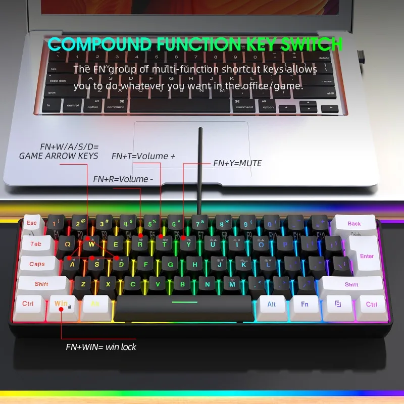 Kit Combo Tastiera e Mouse 60% - Gaming Keyboard And Mouse Combo Wireless recensione e prezzo
