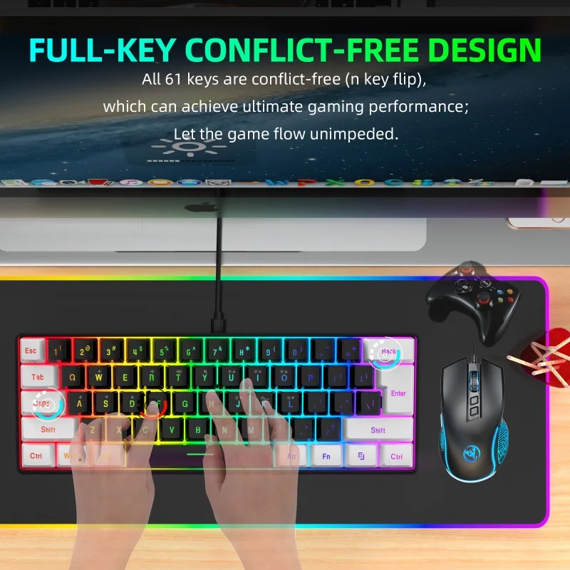 Kit Combo Tastiera e Mouse 60% - Gaming Keyboard And Mouse Combo Wireless recensione e prezzo