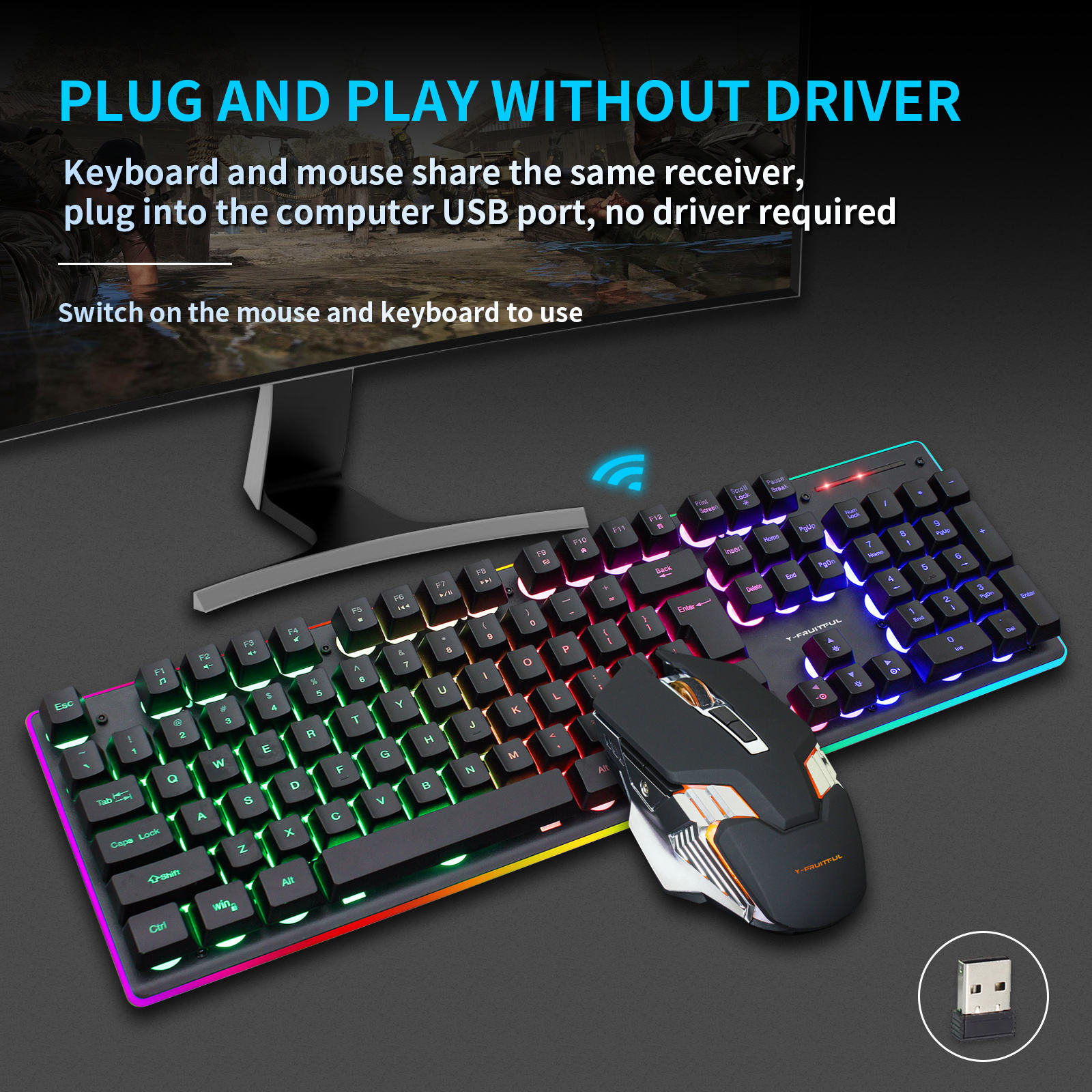 Combo tastiera e mouse meccani - Gaming Keyboard And Mouse Combo Wireless recensione e prezzo