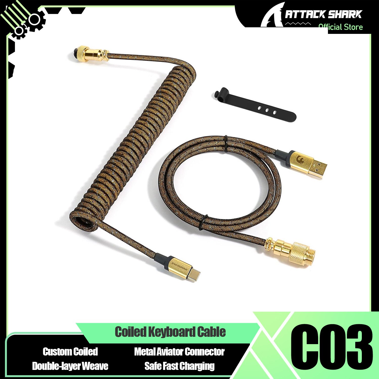 ATTACK SHARK * MAMBASNAKE C03  - Coiled Usb Cable recensione e prezzo