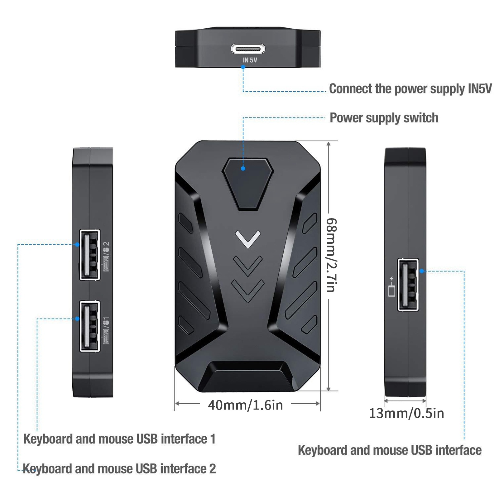 Adattatore convertitore mouse  - Gaming Keyboard And Mouse Converter For Mobile recensione e prezzo