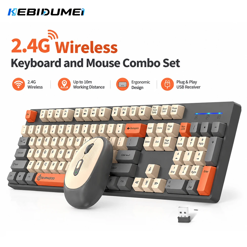 KEBIDUMEI Set combinato tastie - Gaming Keyboard And Mouse Combo Wireless recensione e prezzo