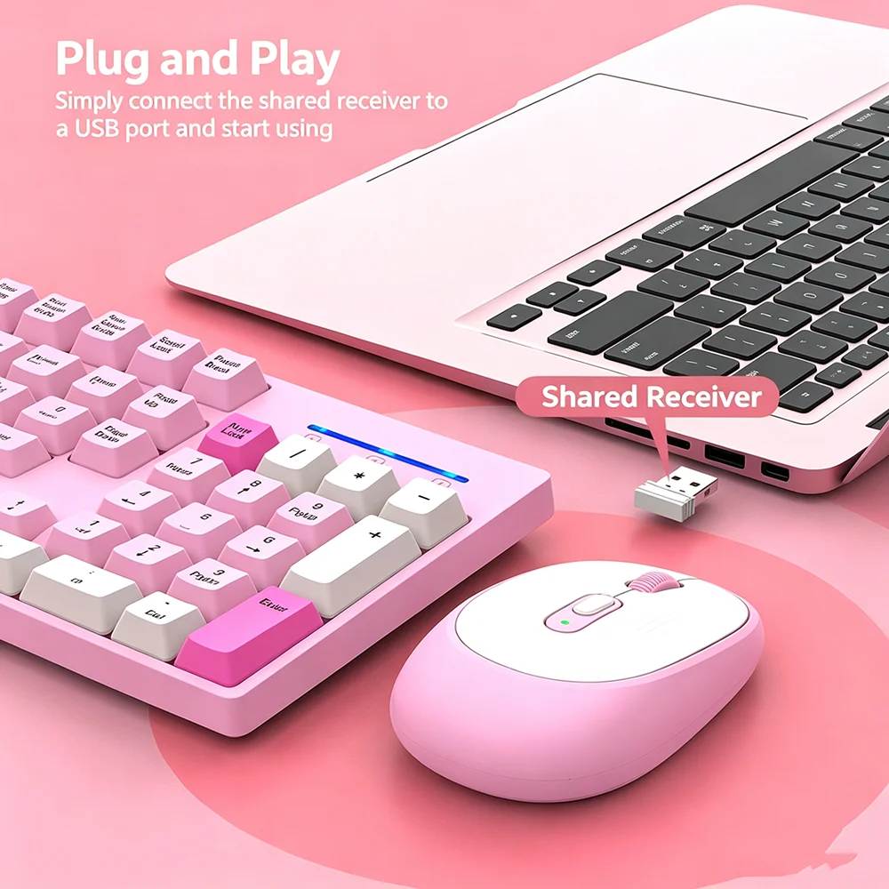 KEBIDUMEI Set combinato tastie - Gaming Keyboard And Mouse Combo Wireless recensione e prezzo