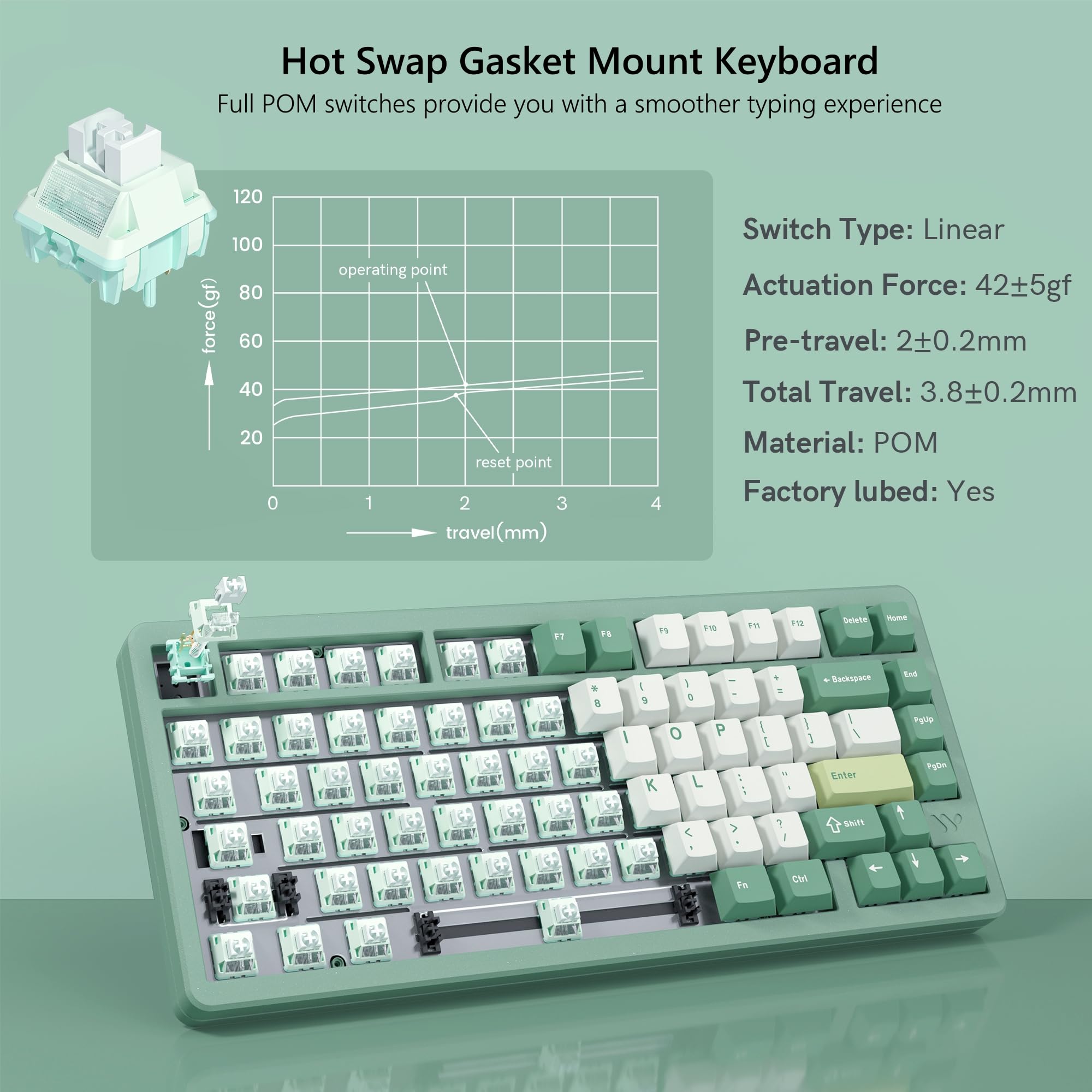 WOMIER SK75 Guarnizione per ta - Gaming Keyboard Bluetooth recensione e prezzo